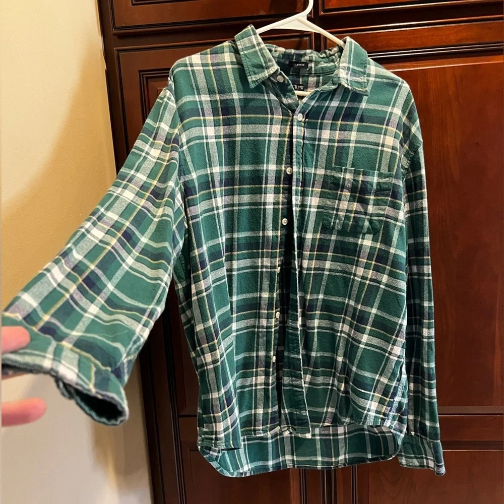 J Crew Plaid Flannel Classic Shirt‎ - XL